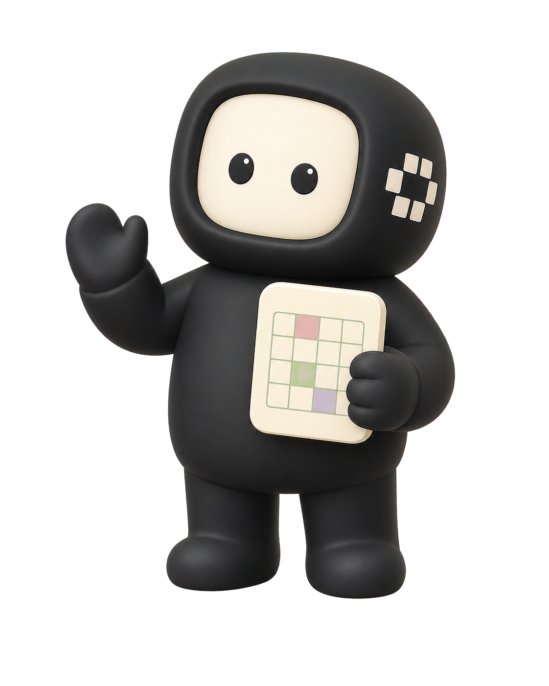 Viggo, the Monoplan mascot, holding a schedule